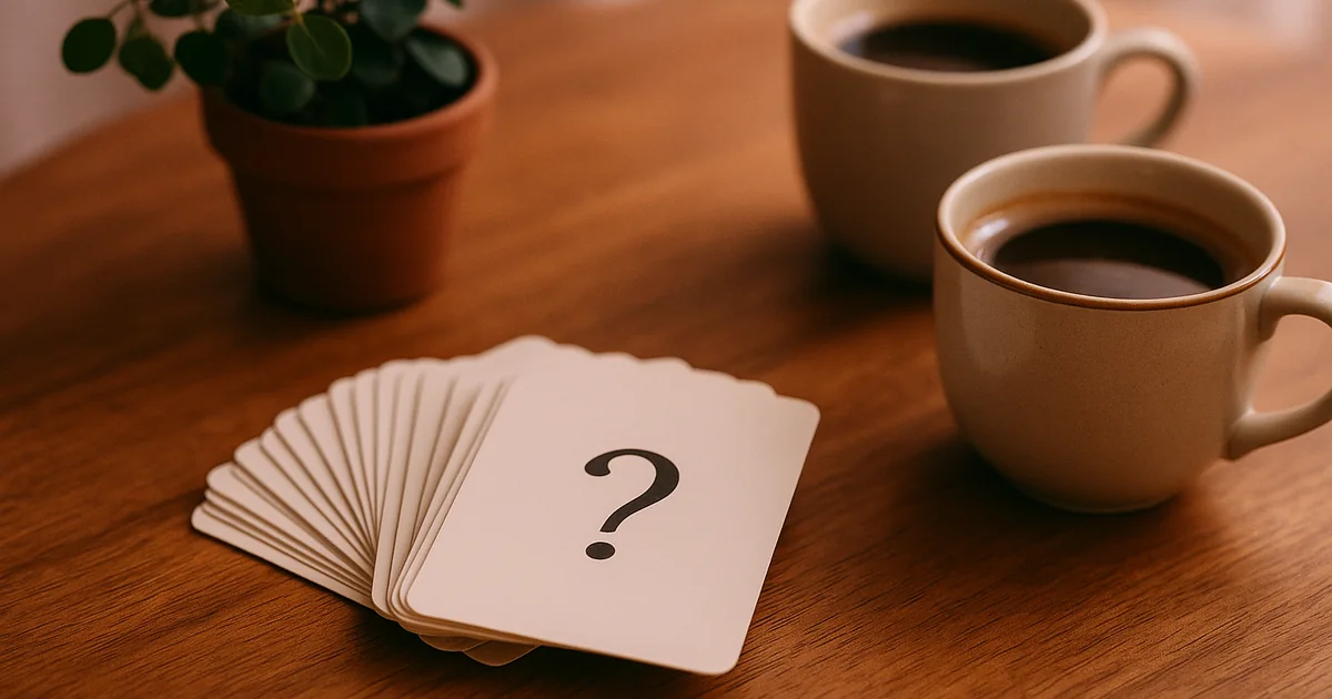 Cartes de questions en éventail pour jouer aux Z'Amours en couple