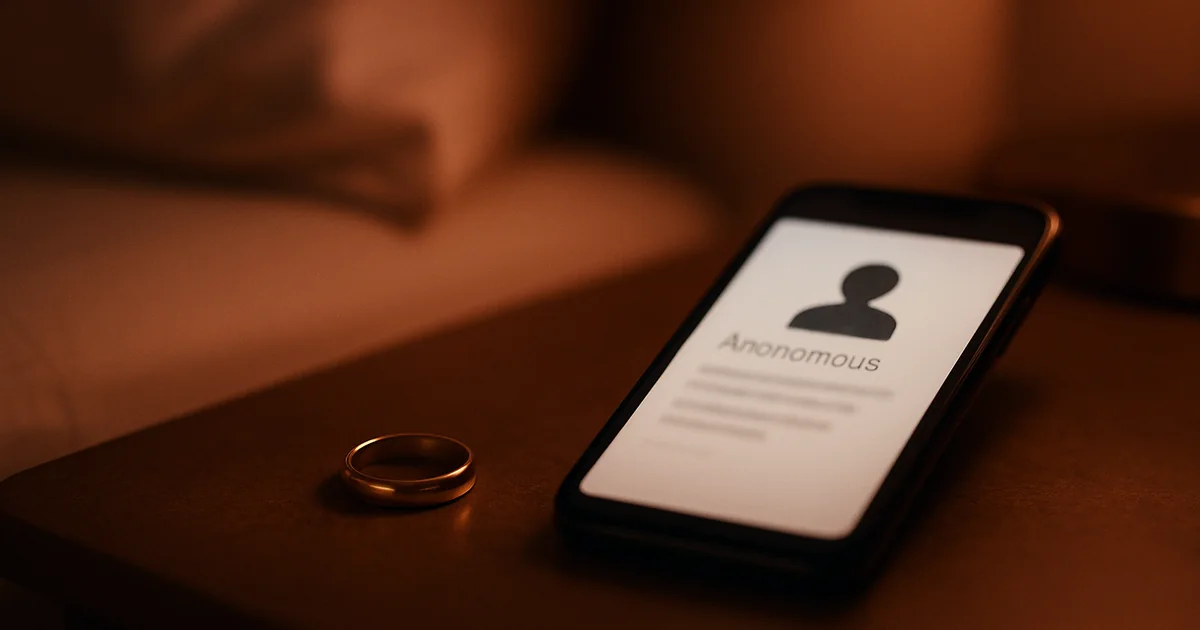 Alliance retirée à côté d'un téléphone au message caché